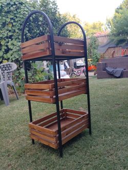 Wooden storage stand