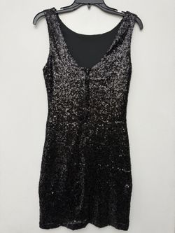 Black Sequin  Crystal Doll Dress