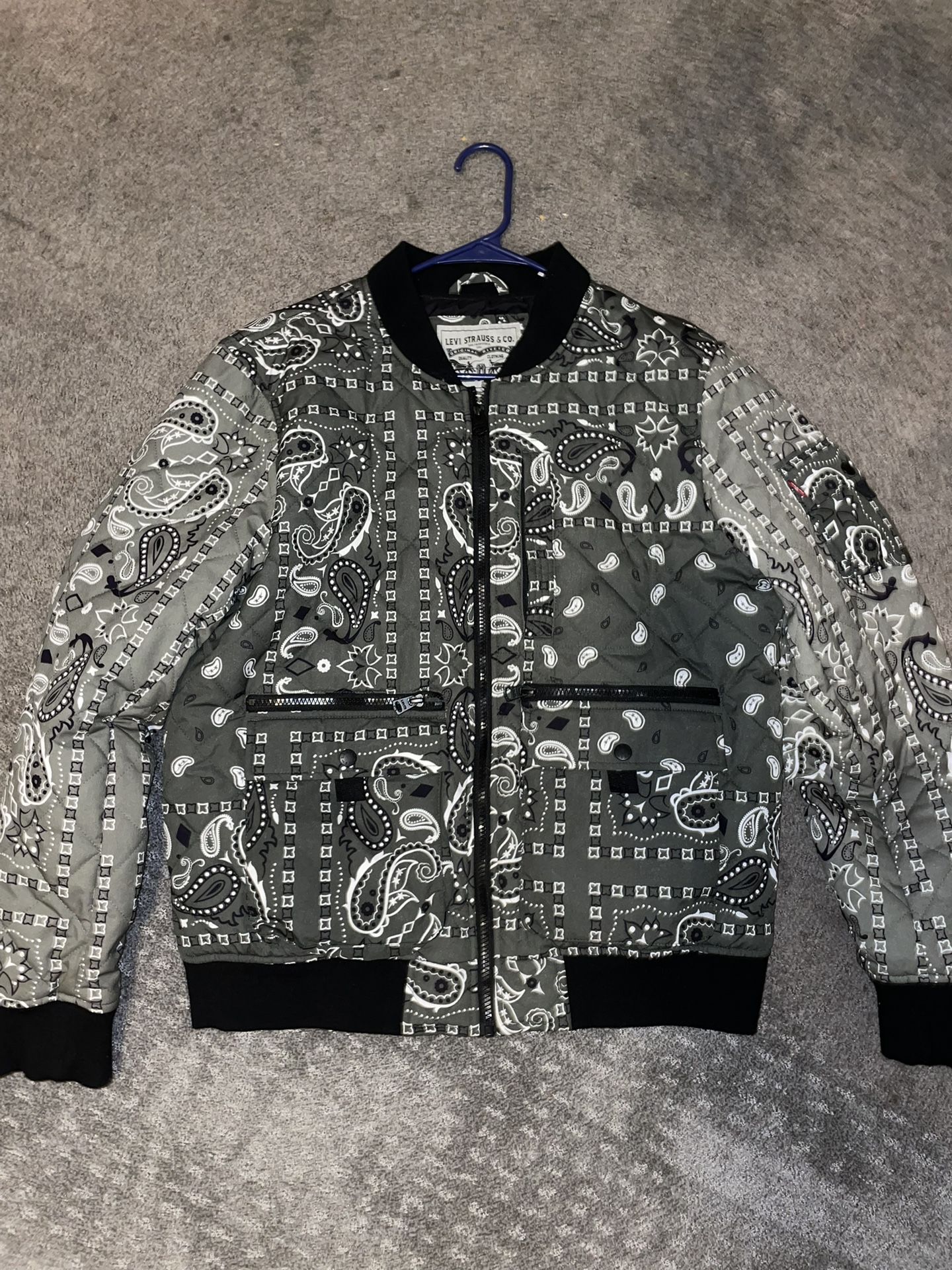 Levis Green Bandana Puffer Jacket