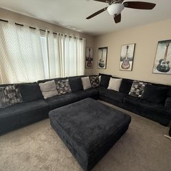 Big Sectional Couch With Ottoman