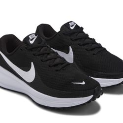 Nike Revolution 8 running shoes in the black and white colorway size 6y asking 70.00