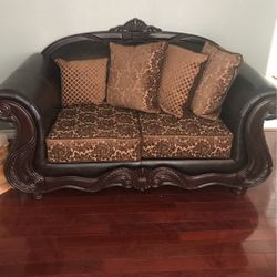 Brown Leather Sofa 