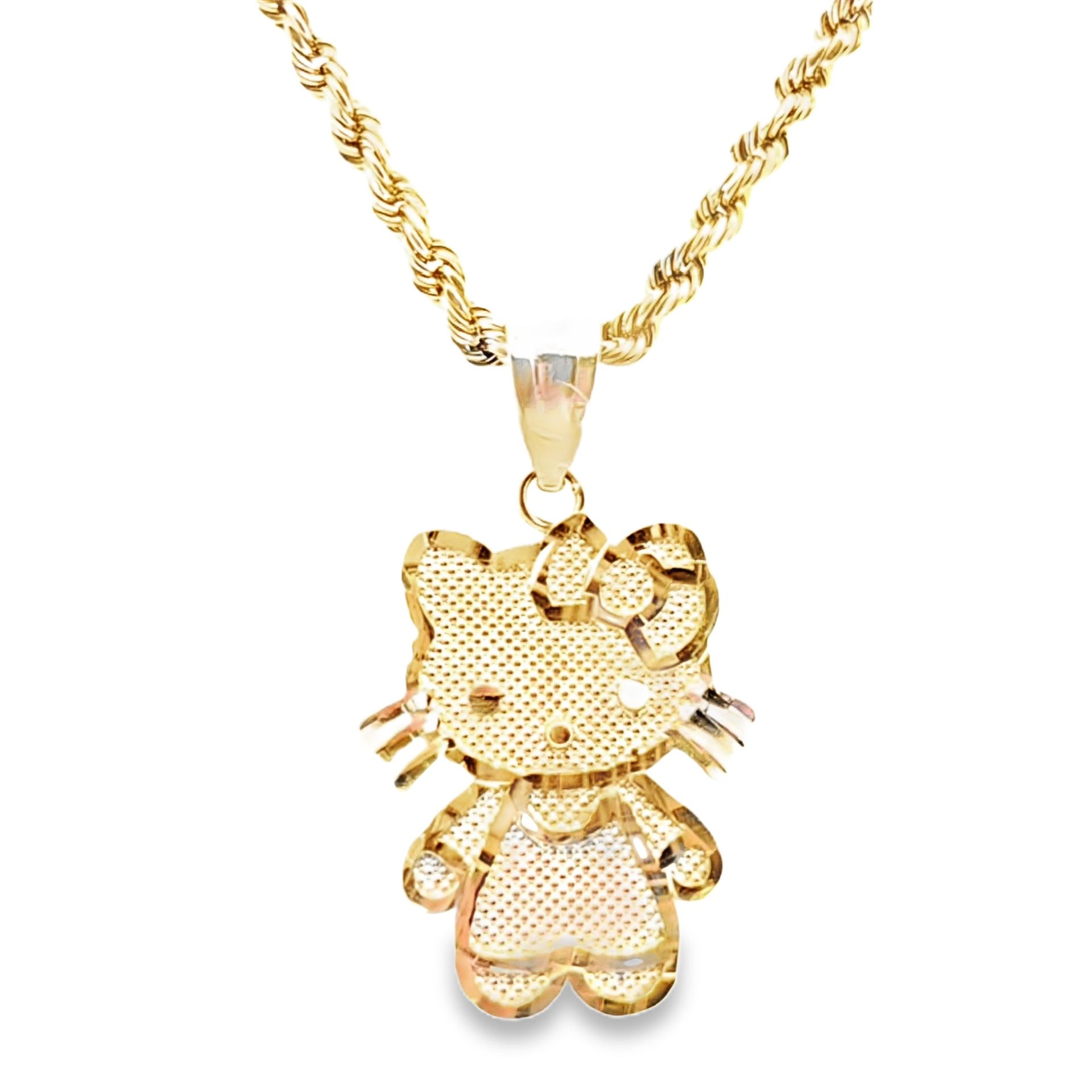 10K Gold "Charming Hello Kitty" Pendant Necklace
