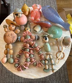 Antique Lot Of Crib Toys & Rattles/Tom Tinker/1930’s & 1940’s