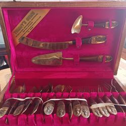  SUPER UNIQUE LOOKING ANTIQUE TOMMY'S  GEMS  BRONZE AND SILVER WARE Set