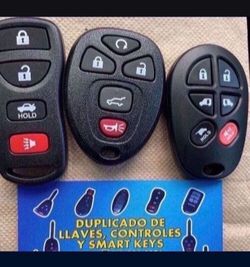 Llaves Y Controles Keys Fobs Chevy GMC Cadillac Toyota Honda Dodge Jeep Ford Nissan Infiniti