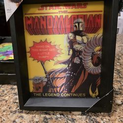Star wars 3D Mandalorian picture 9 1/4" × 11 1/4"
