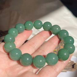 14mm Stretchable Green Aventurine Bracelet 