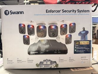 Brand New Swann Home Wired DVR 4K Security Camera System, 8 Channels, 8 Bullet Cameras Outdoor, 1TB HDD Storage