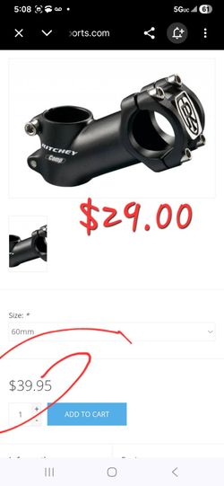 Bicycle Stem Richie 30° New