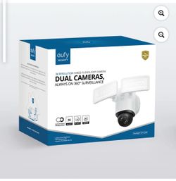 eufy Floodlight 3K Camera E340 Wired Dual Camera, 360° Pan & Tilt, Wi-Fi 6, No Monthly Fee