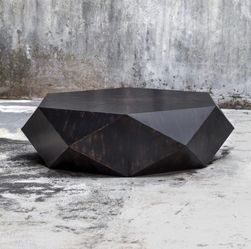 Wood Coffee Table Modern Geometric