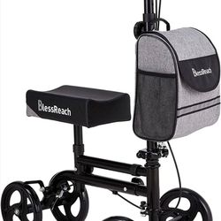 BlessReach Steerable Knee Walker Deluxe Medical Scooter for Foot