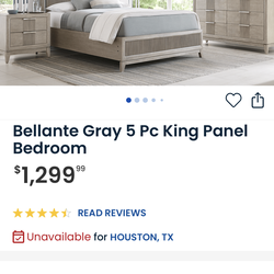 King Bedroom Set – 6 Pieces