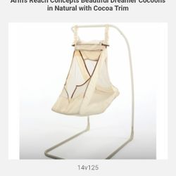 Arm's Reach Concepts Beautiful Dreamer Cocoons in Natural with Cocoa Trim