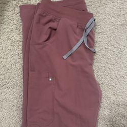 FIGS Large Women Mauve Kade Cargo Scrub Pants