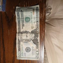 $20 Bill With Fancy Seral # And Star