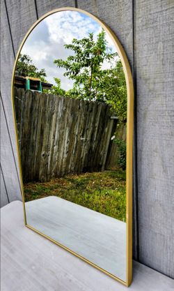 Gold Arch Wall Mirror size 35 tall and 25 long