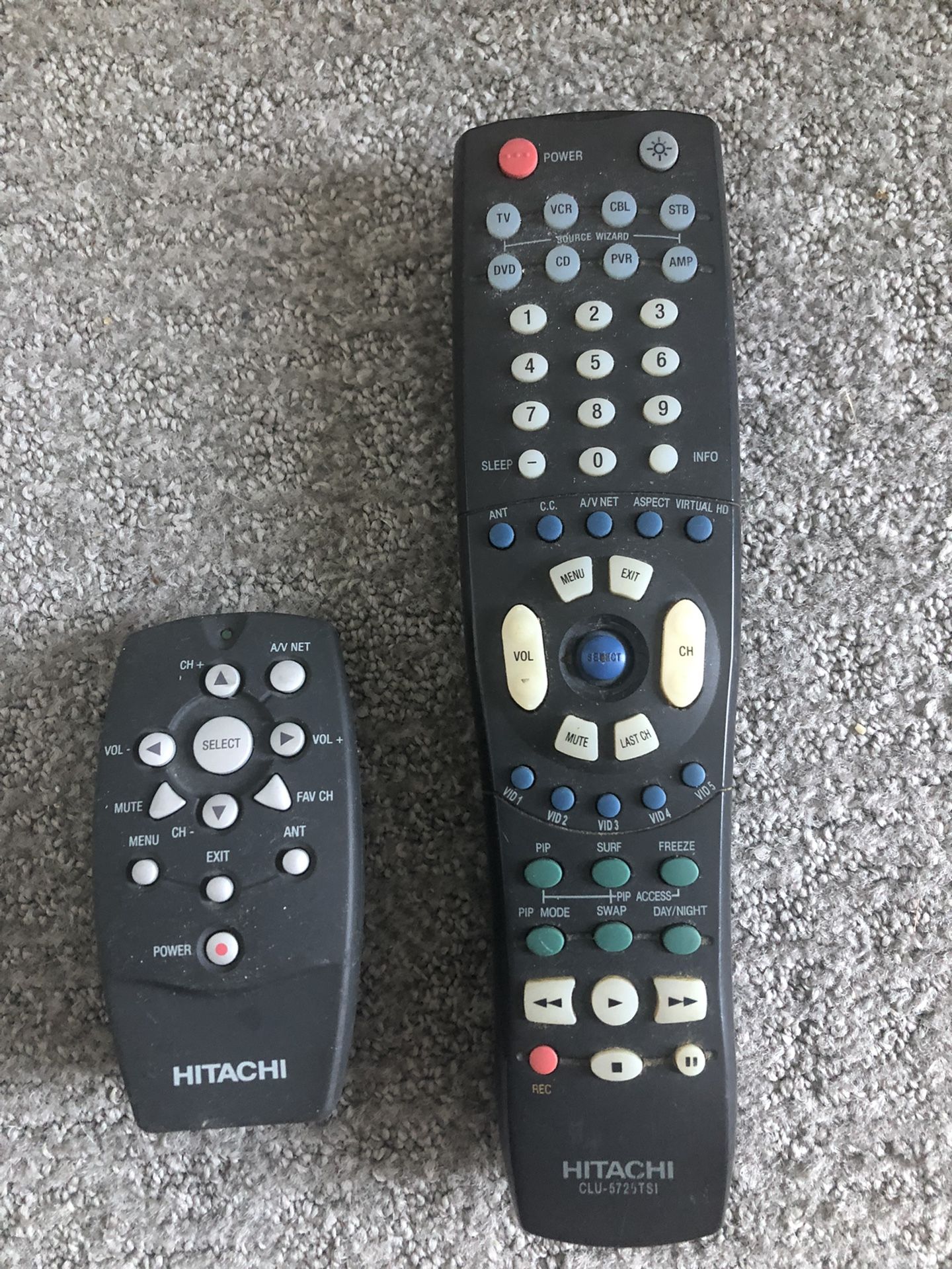 Hitachi remotes, $5 each