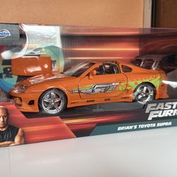 Jada Fast & Furious Toyota Supra (Brian’s Orange Supra) – 1:24 Scale – Brand New