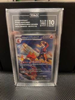 Ethan's Magcargo Pokémon Card TAG Graded 10