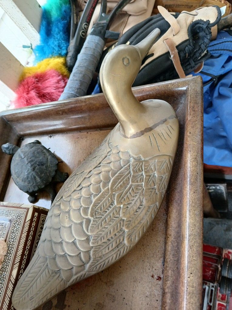 Antique Brass Duck