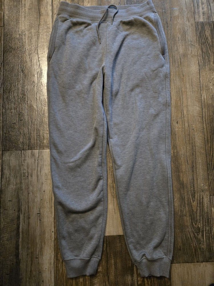 New official japanese UNIQLO Black HEATTECH Pile-Lined Sweatpants Jogger Drawstring Pocket Men's Medium size sweat pants