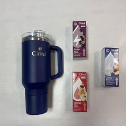 Cirkul 40 oz Stainless Steel Tumbler with 3 Flavors 