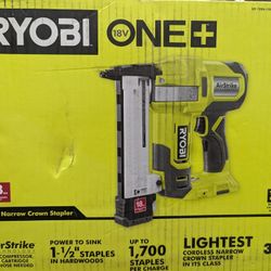 RYOBI ONE+ 18V 18-Gauge Cordless AirStrike Narrow Crown Stapler (Tool Only)

