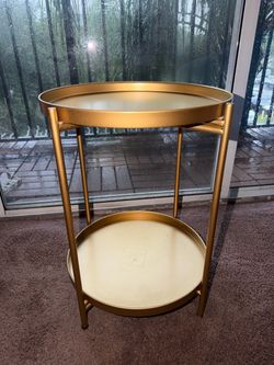 Gold 2-Tier Side Table / Accent Table