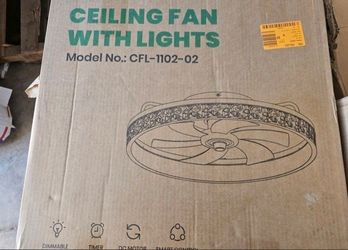 Pacific Core 20" Flushmount Cieling Fan With LED Light And Remote