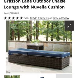 2 Ashley Furniture Outdoor Chaise Lounge w/ table 