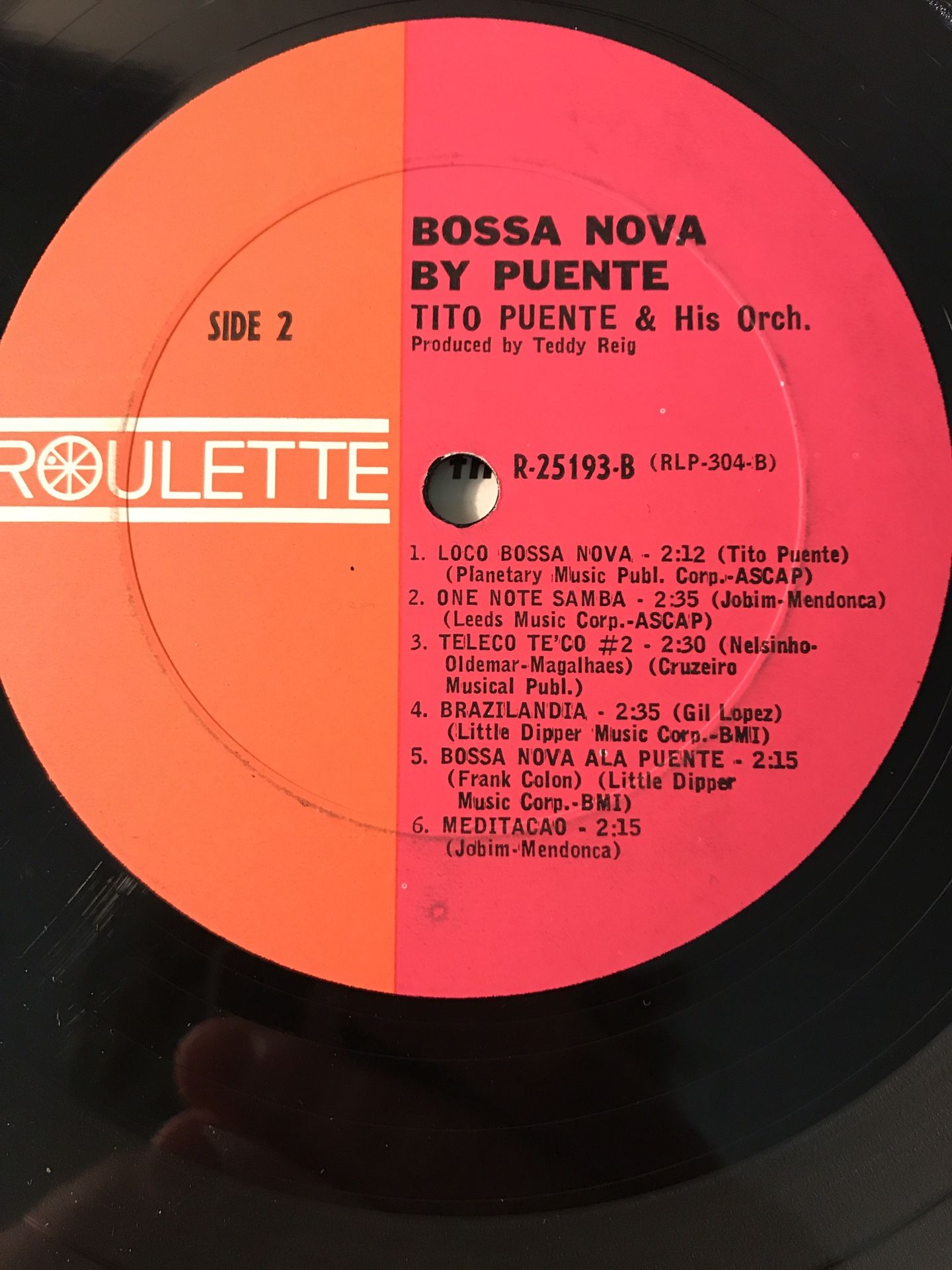 TITO PUENTE - Bossa Nova by Puente - LP 1962 Jazz Vinyl Mono