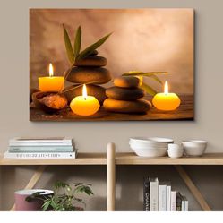 Wall Art Candles With Massage Stones