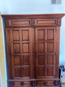Solid wood armoire