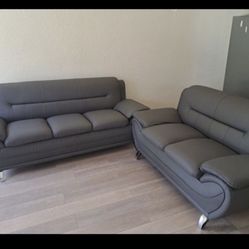 GREY sofa & loveseat