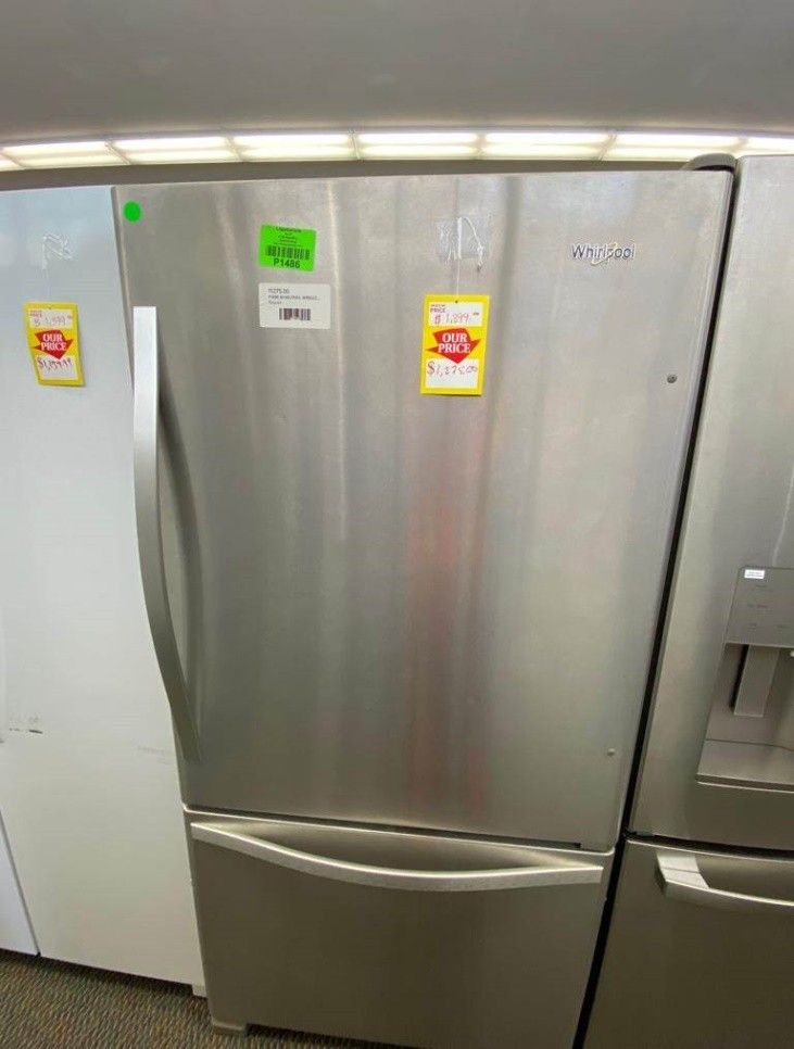 WHIRLPOOL WRB322DMBM 22 cu. ft. Bottom Freezer Refrigerator for Sale in