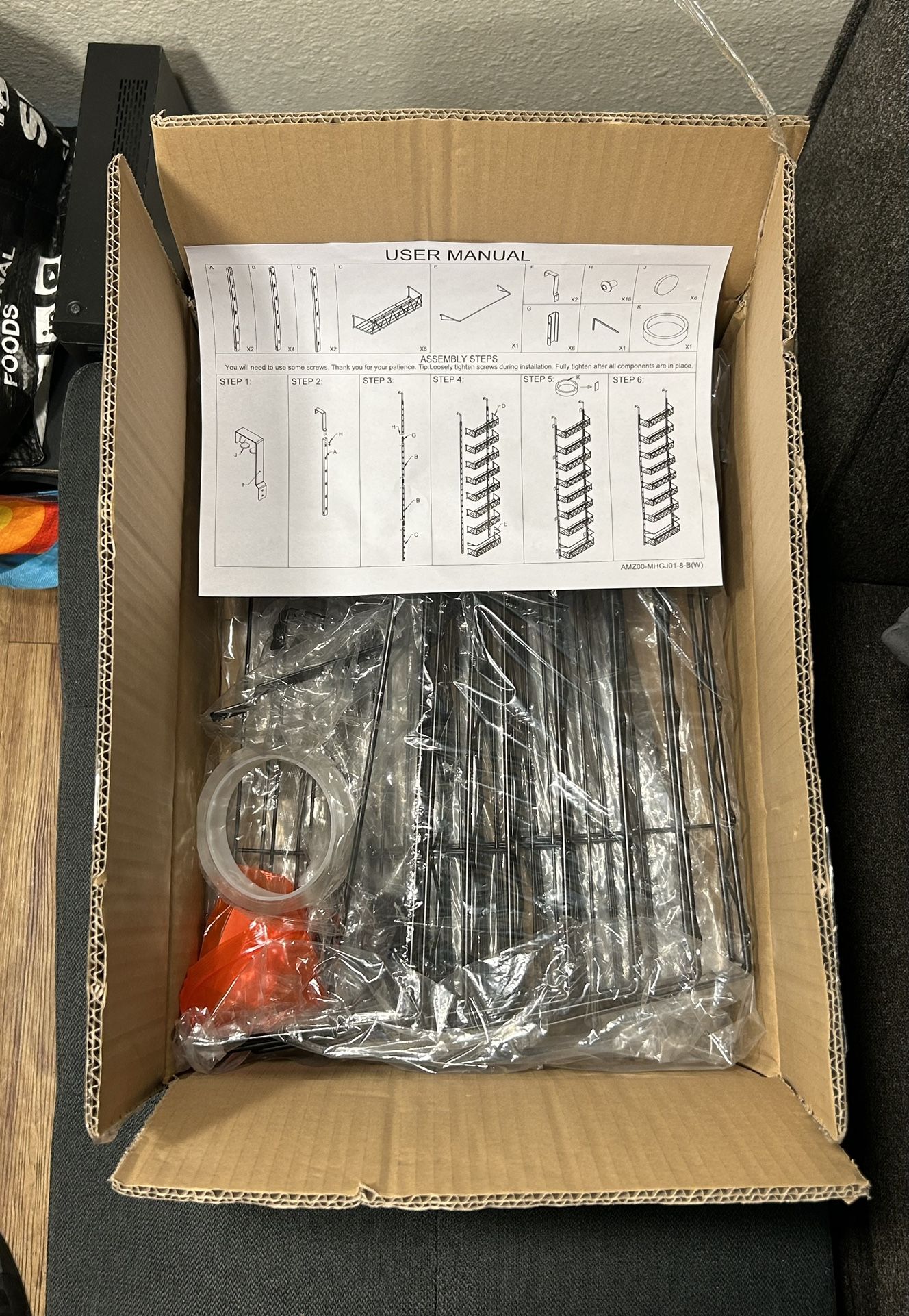 Brand New Yongeck Over Door Hanging Organizer 8 Tier- Color Black 