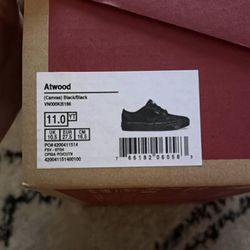 Black kids vans shoes