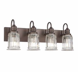 4-Light Oil-Rubbed Bronze Bathroom Vanity Light