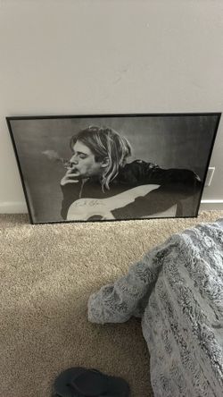 Kurt Cobain Poster In Frame