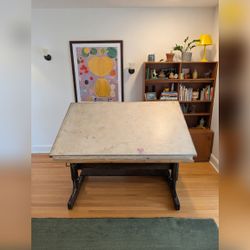 Drafting Table, 60 X 40 Inches, Wood and Metal - Fair - Chicago, IL