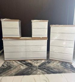 Dresser, chest and 2 nightstands - Cómoda , Gavetero y 2 mesitas de noche