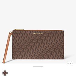 Michael Kors Jet Set Large Signature Logo Wristlet