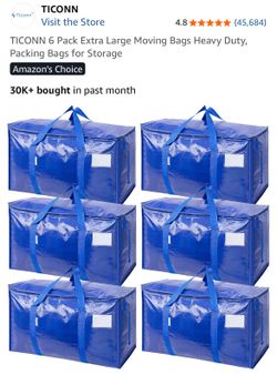 Free- Extra Large Moving Bags Heavy Duty, Packing Bags for Storage