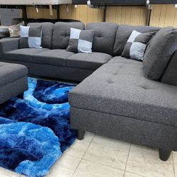 Grey Sectional - Delivery Available CLEARANCE!