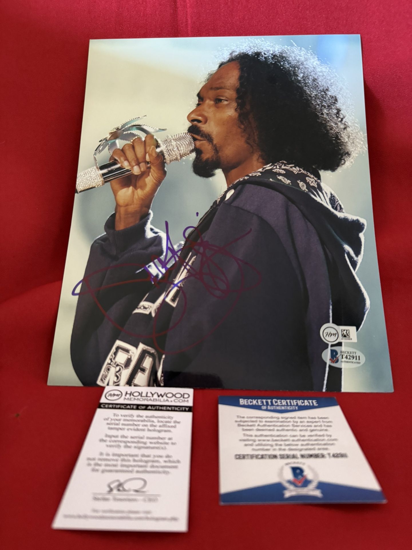 Snoop Dogg Signed 8x10 Photo Hollywood Memorabilia COA &...
