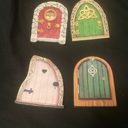 Mini Wooden Cottage Doors Wall Decor