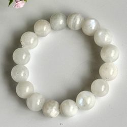 13mm Blue Flashes Moonstone Bracelet 