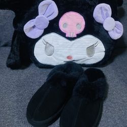 Black Slippers  by Style & Co with Kuromi Shoulder Bag